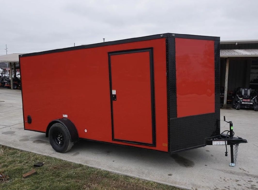 🚨 7x16 red Cargo Trailer