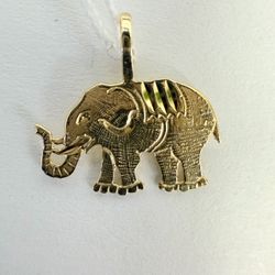 14K Gold Elephant Charm