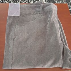 Laura Scott NEW pinwhale corduroy straight leg  pants 14