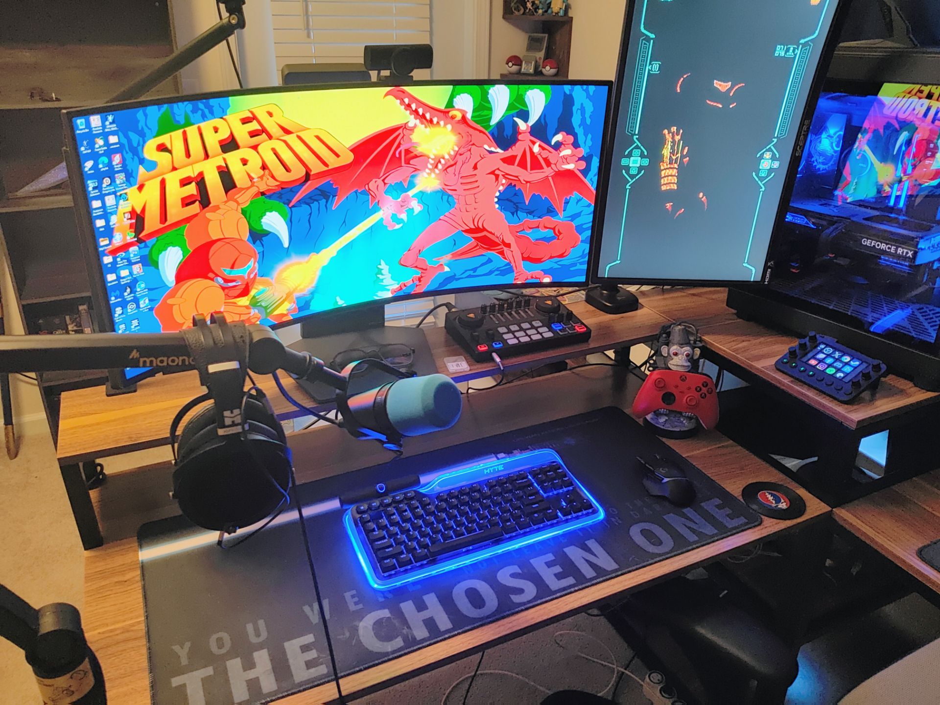 Full PC setup, desk and all