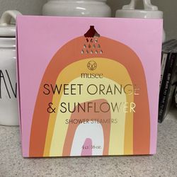New Musee Sweet Orange & Sunflower Shower Steamers Set | 4 ct | Bath & Body