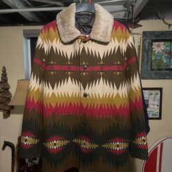 Men’s Pendleton Overcoat Tye River Theme Large