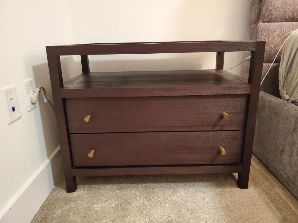 Keane Wenge Solid Wood Charging Nightstand