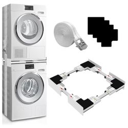 Washer Dryer Stacking Kit, Universal Washer Dryer Stacking Kit Adjustable 29/28/27/26/25/24 Inch, Small Space Saving Solution Stacking Kit for Washer 