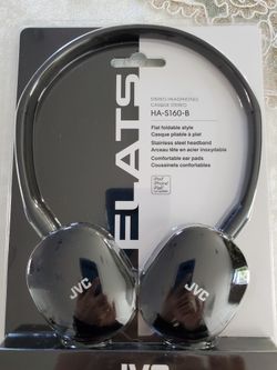 JVC Flats On-Ear Wired Headphones - Flat Foldable Design - 30mm Driver for Powerful Sound - Soft Ear Pads for Comfort - Steel Headband - Lightweight &