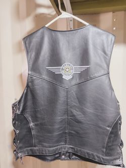 Authentic Leather Harley Davidson Motorcycle Vest