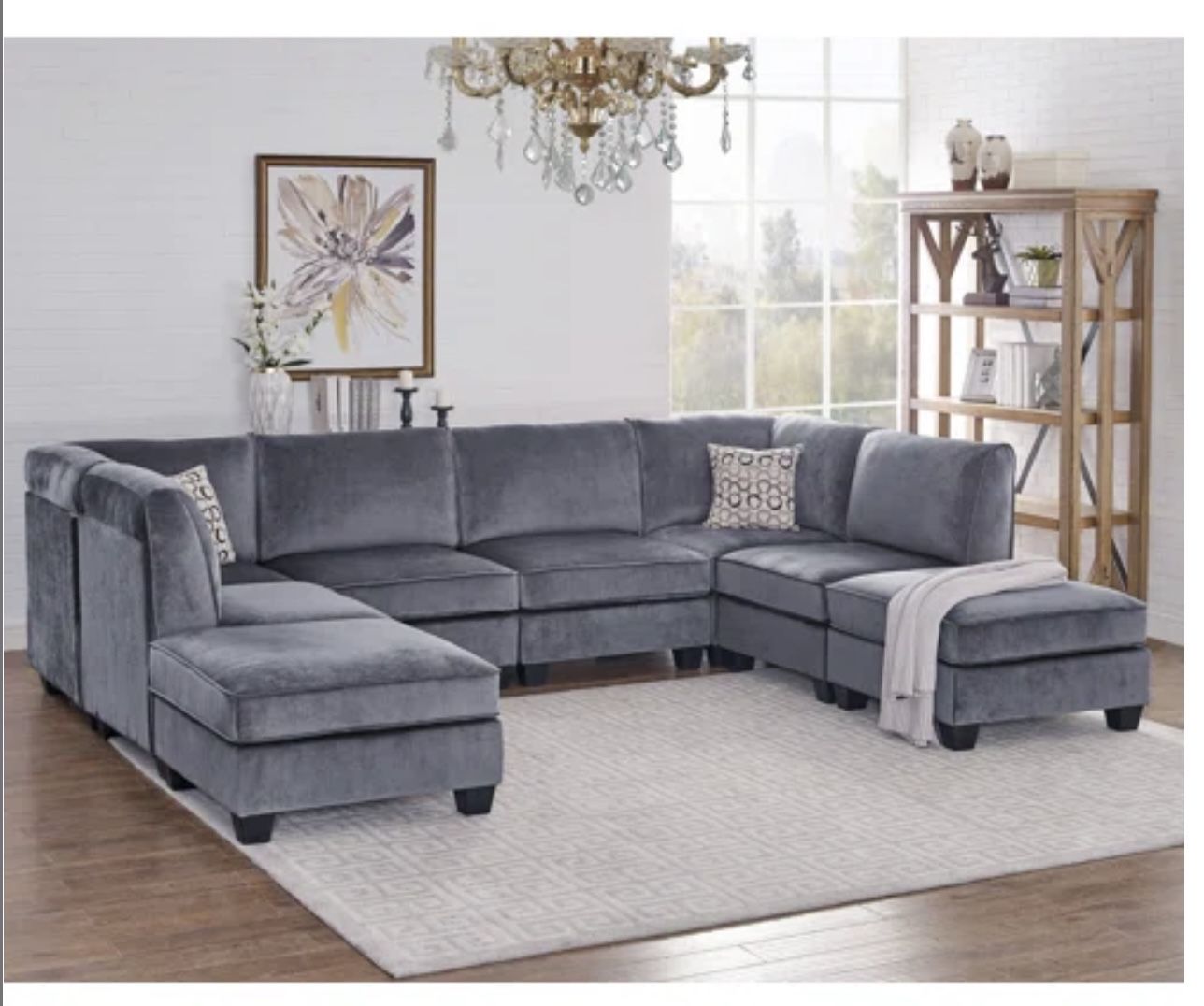 Velvet Grey Sectional