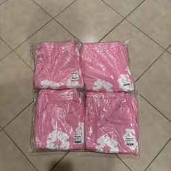 Pink Denim Tear Shorts 