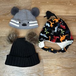 Baby Boy 6-12 Months BUNDLE (3) Winter Hat
