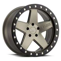 18x9.5 BLACK RHINO BRONZE AND BLACK WHEELS WITH FALKEN MT TIRES FOR JEEP WRANGLER AND GLADIATOR