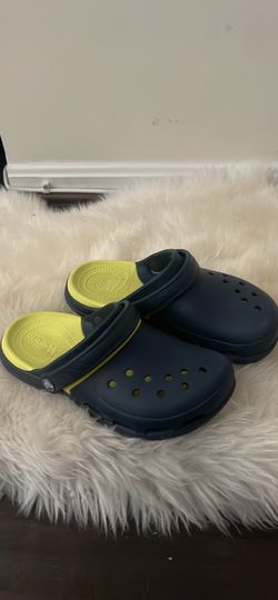 Foam  Crocs Dark Blue And Green (men’s 5 Woman’s 7) 