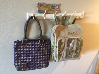 Upcycled backpack, purse and pencil case, one of a kind
