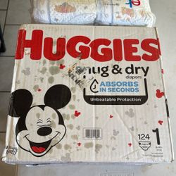 Huggies 1 124 Diapers Plus Extra Packages 