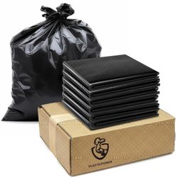 100packs 33 Gallons Large Trash can bags Heavy duty