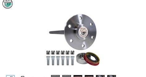 ☀️#0255 USA Rear Axle Kit Fits GM 8.0" Diff 28 Spline 6 Lug 31-13/32" Long, 630604- - ZA K630604