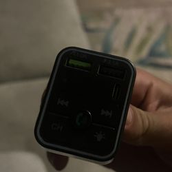 Dual USB Car Charger With Bluetooth Controls