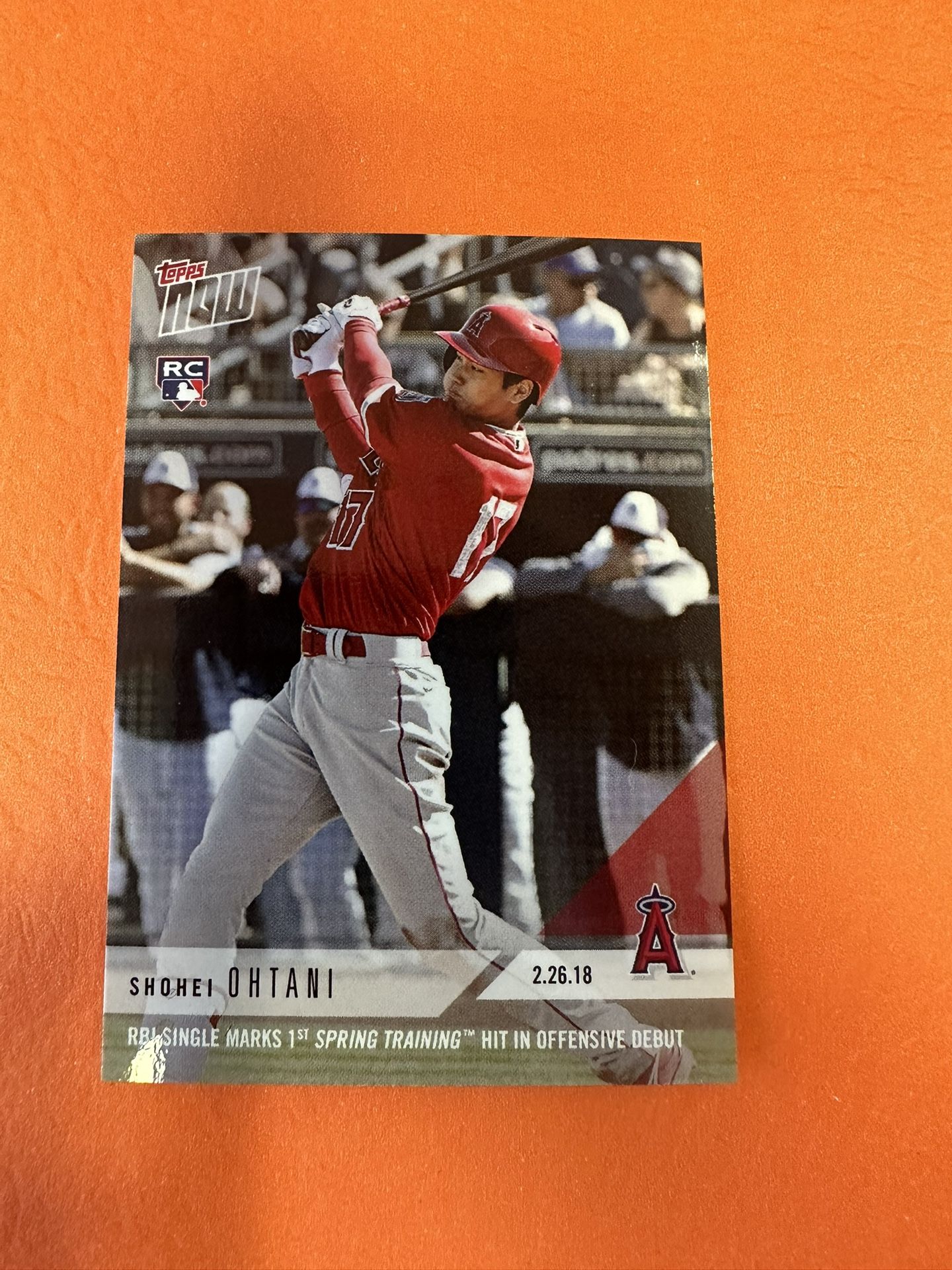 2018 Topps Now Shohei Ontani Rookie Card