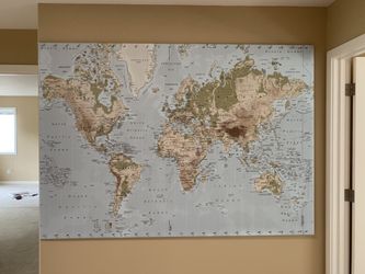 BJORSTA World Map Art 79”X55”