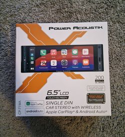 Power Acoustic 6.5" LCD Touchscreen Car Stereo Deck Single Din