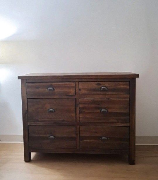 Farmington 6-Drawer Dresser - Weathered Oak