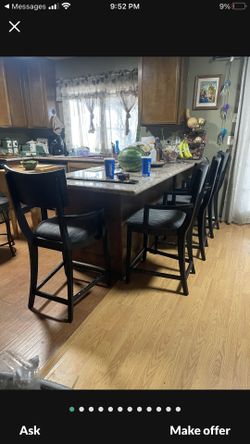 Table With 4 Chairs Table tall 36" by around 48" chairs T 24"