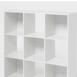 Furinno Pelli Cubic Multipurpose Clothing & Closet Storage Organizer Shelf, 9-Cube, White