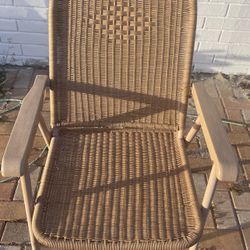 Wicker All Weathered Folding Chair 