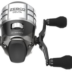 Zebco Delta Spincast Fishing Reel, Size 30 Reel, Right or Left-Hand Retrieve, Pre-Spooled with 10-Pound Zebco Fishing Line, Cool Gray