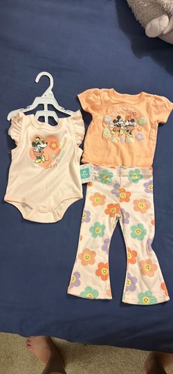 Minnie & Mickey Mouse Disney Baby 3-Piece Set - Size 12M (Runs Small)