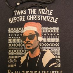 SNOOP DOGGY DOG HOODED CHRISTMAS SWEATSHIRT,  SIZE WOMENS S/P/CH