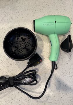 Harry Josh Mint Green Pro Dryer 2000 with Diffuser & Nozzle