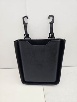 Brightroom Medium Black Utility Storage Bin / Car Trash Can - 12"