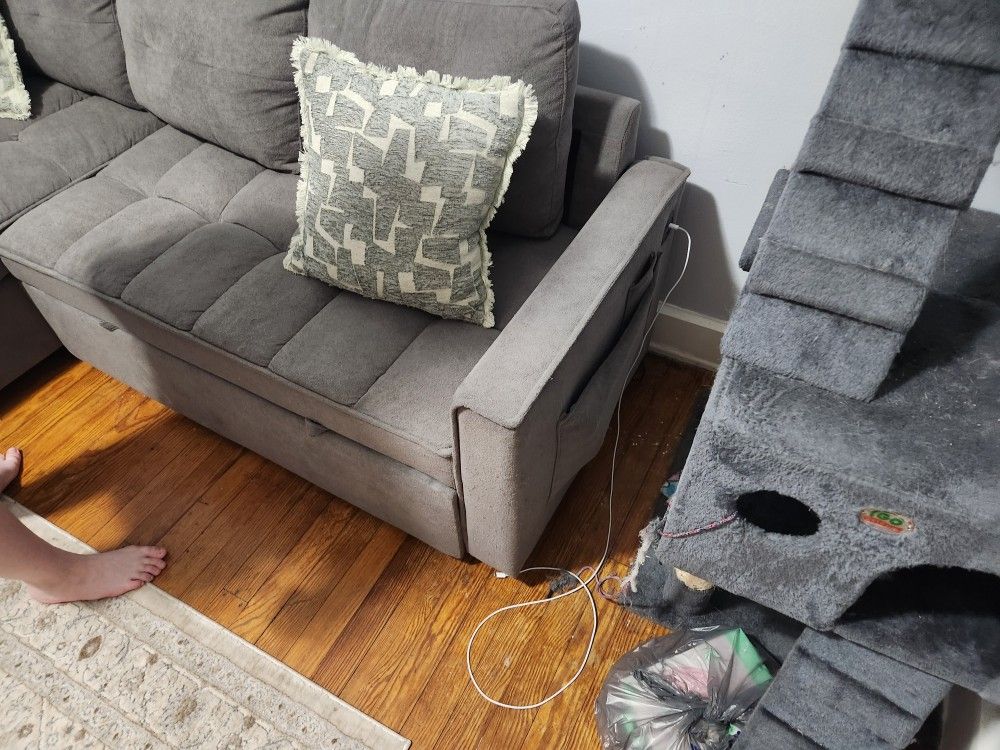 Grey Sectional Couch Small