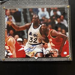 Shaq AUTOGRAPHED poster / w Authentication 
