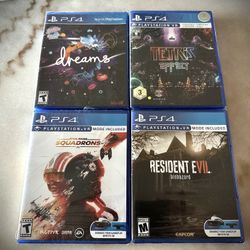 4 New PS4 PSVR Games All Factory Sealed