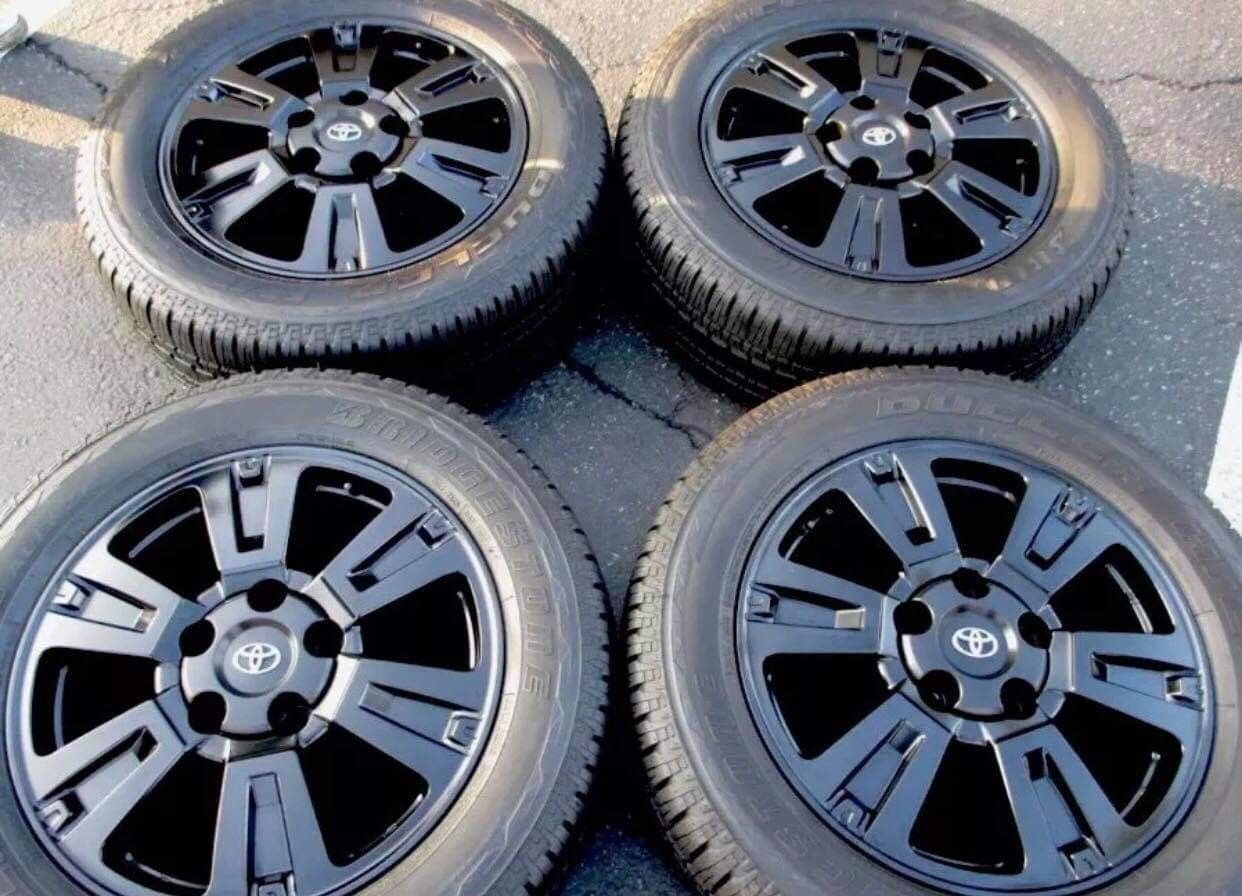 20” Toyota Tundra Platinum Black Wheels Rims Rines and Tires Llantas