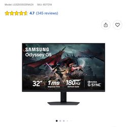 Samsung Odyssey  G5 32” LED gaming monitor
