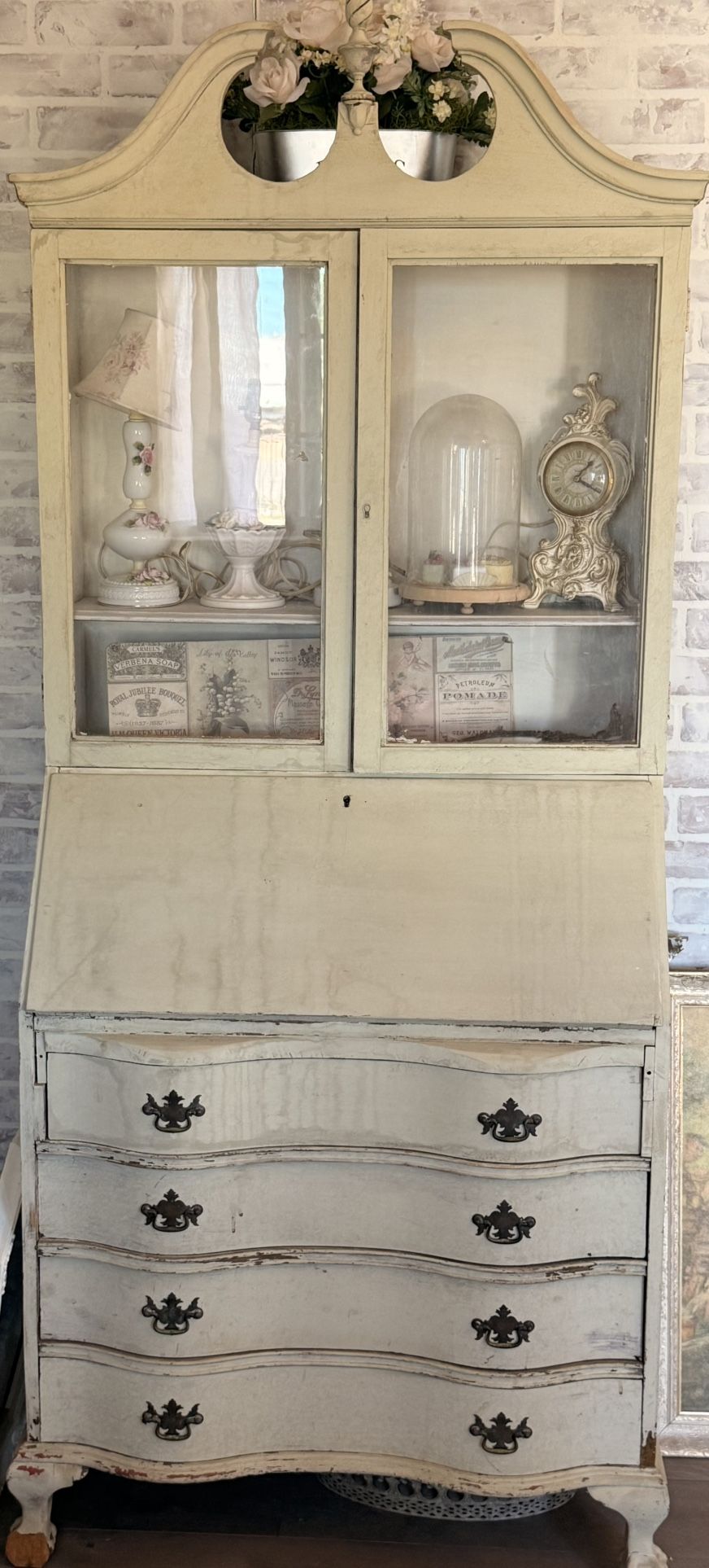 Antique Shabby Chic Secretary, Desk/Cabinet