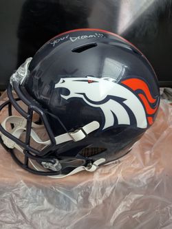 Autographed Broncos Helmet