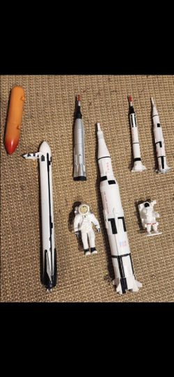 Space Rocket and Astronaut Toy Figure Set