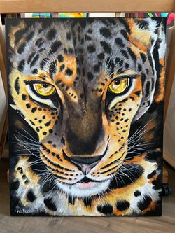 Golden Jaguar Fine Art Canvas Print