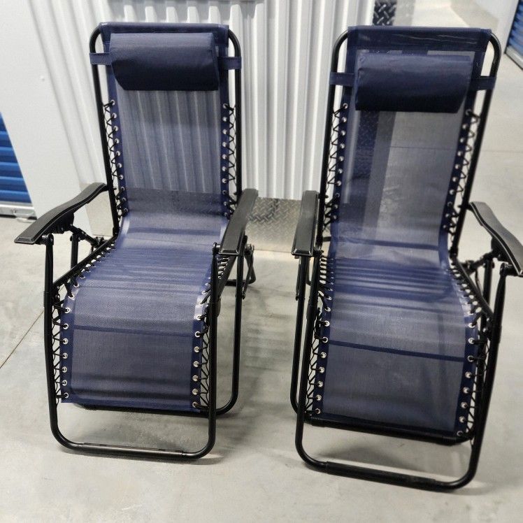 Patio Recliner & Folding Lounge (2pcs)