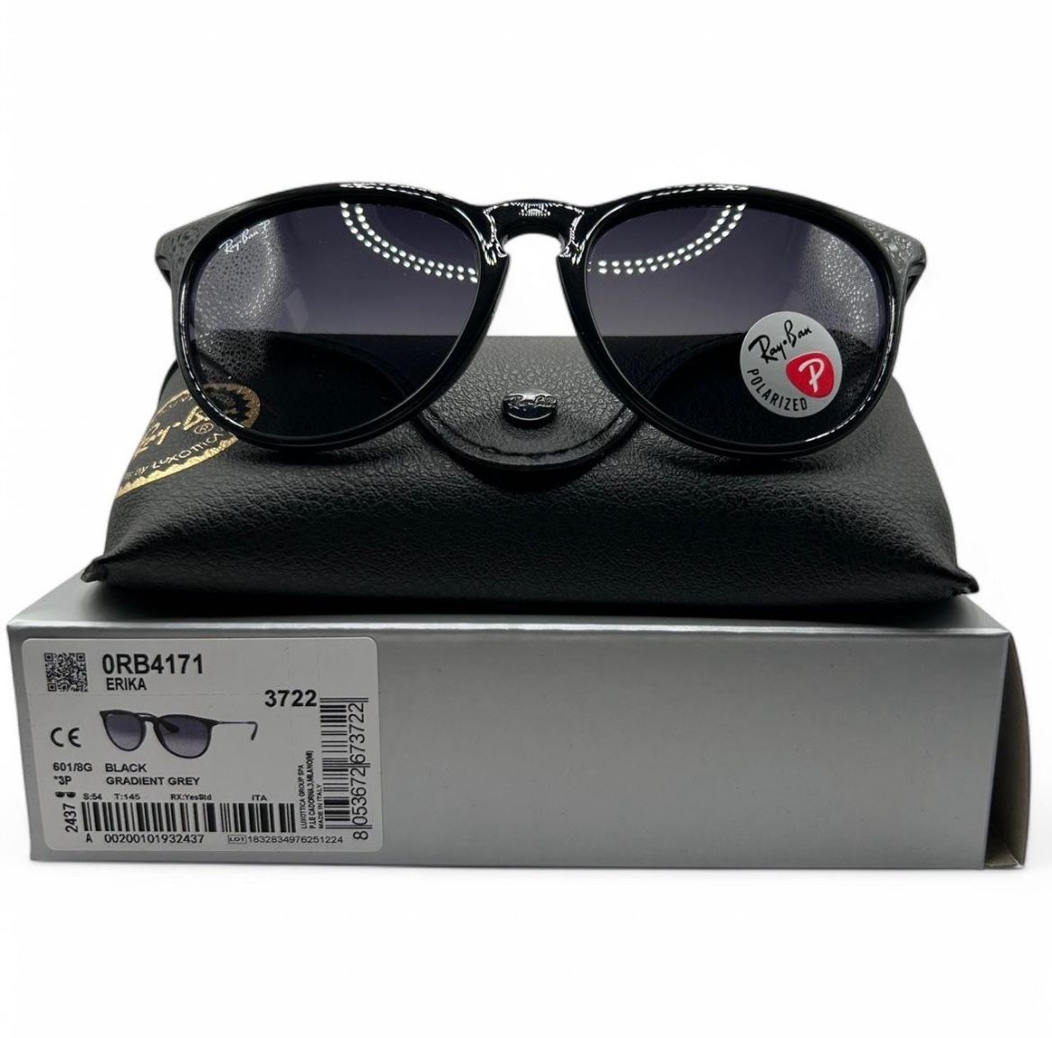 Ray-Ban Ericka Black Glossy Sunglasses