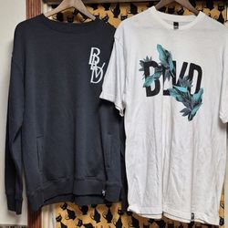 Black and White BLVD Sweatshirt and T-Shirt Set
