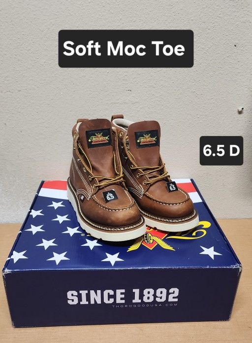 Thorogood Work Boot Size 6.5 D SOFT MOC TOE 