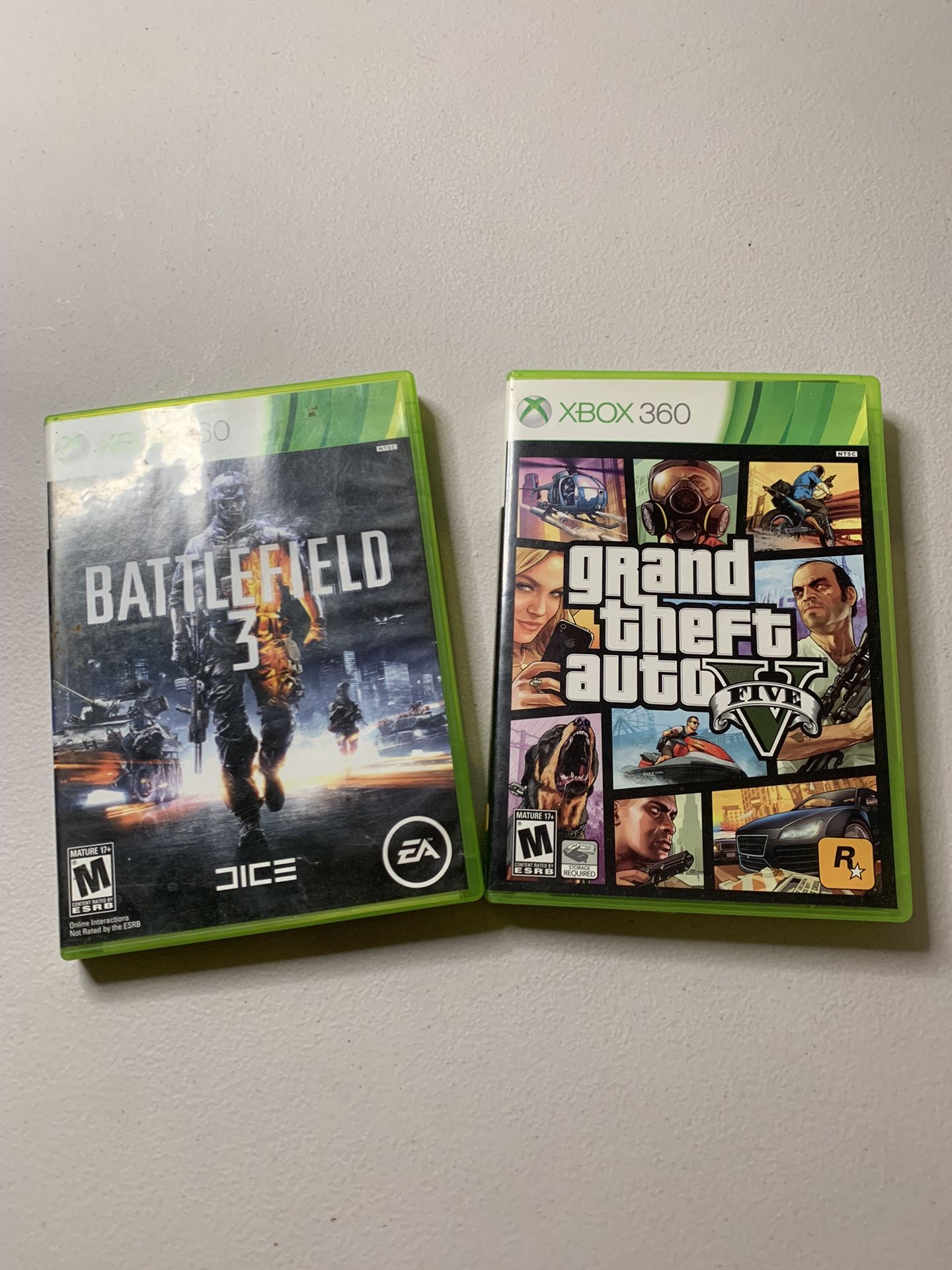 GTA 5 and Battlefield 3 Xbox 360 Games