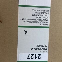 Radiator for grand Cherokee 2014