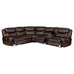 🇺🇸🇺🇸POWER MOTION SOFA RECLINERS BROWN LEATHER 🇺🇸🇺🇸