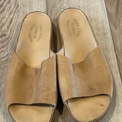 Leather Kork- ease Sandles - size 10m 