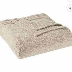 Better Homes & Gardens Cozy Knit Blanket, Beige, Full/Queen